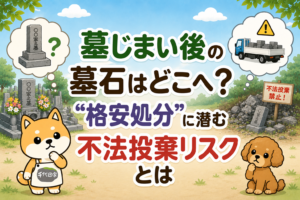 墓じまい後の墓石はどこへ？ “格安処分”に潜む不法投棄リスクとは