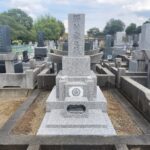 八千代市 2025年7月施工「外柵はそのままに。和型墓石を新設して整えるお墓」完成2