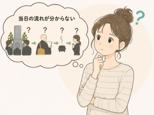 当日の流れが分からない